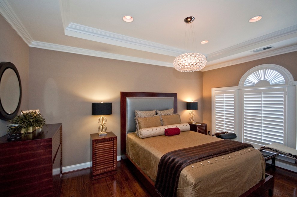 Inspiration for a modern bedroom in Charlotte.