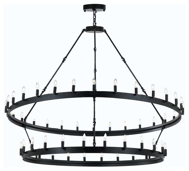 Vintage Barn Metal Castile Chandelier Industrial Loft Rustic Lighting Transitional Chandeliers By Harrisonlane510 Houzz Vintage Barn Metal Castile Chandelier, Classic Black Iron Chandelier