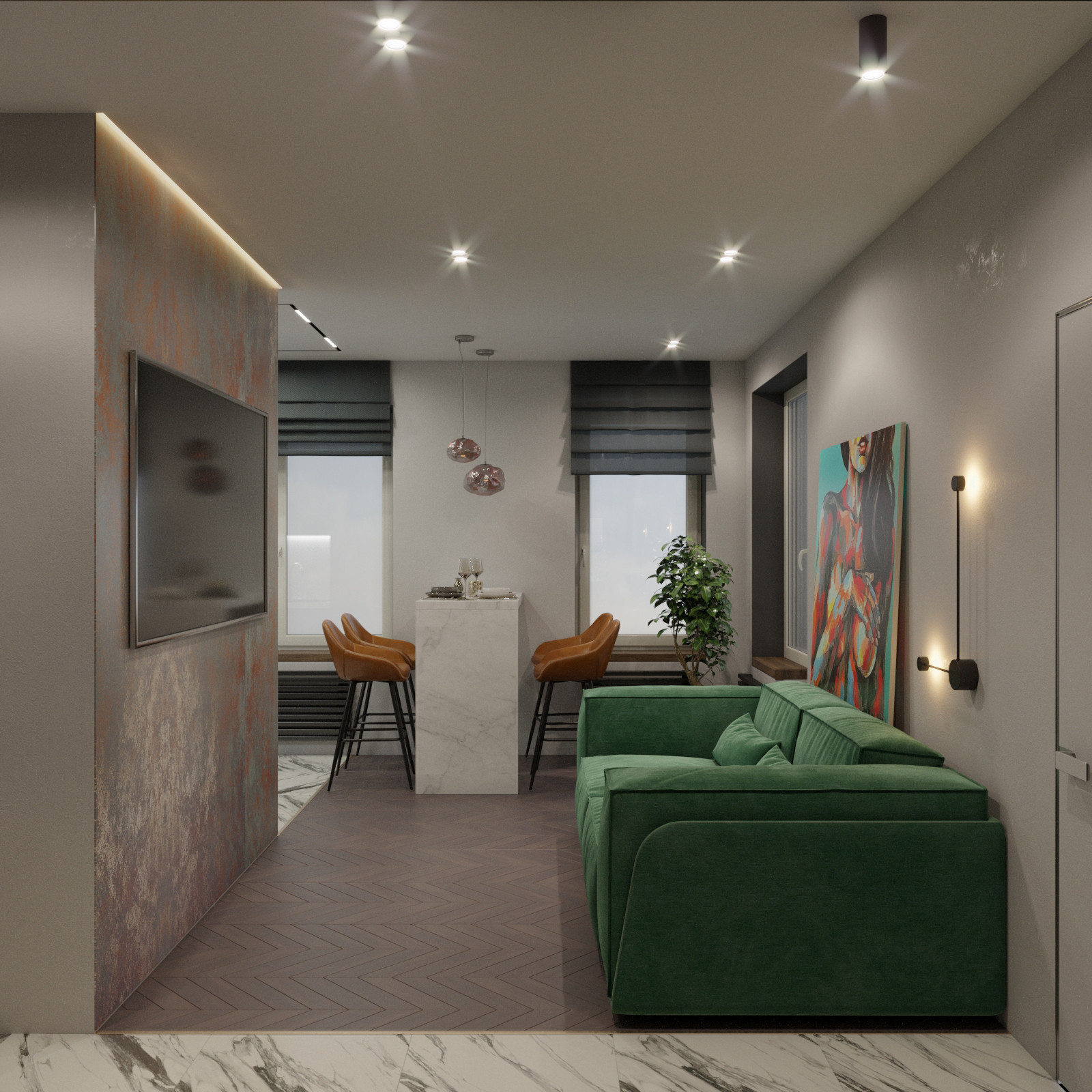 Кухня-гостиная