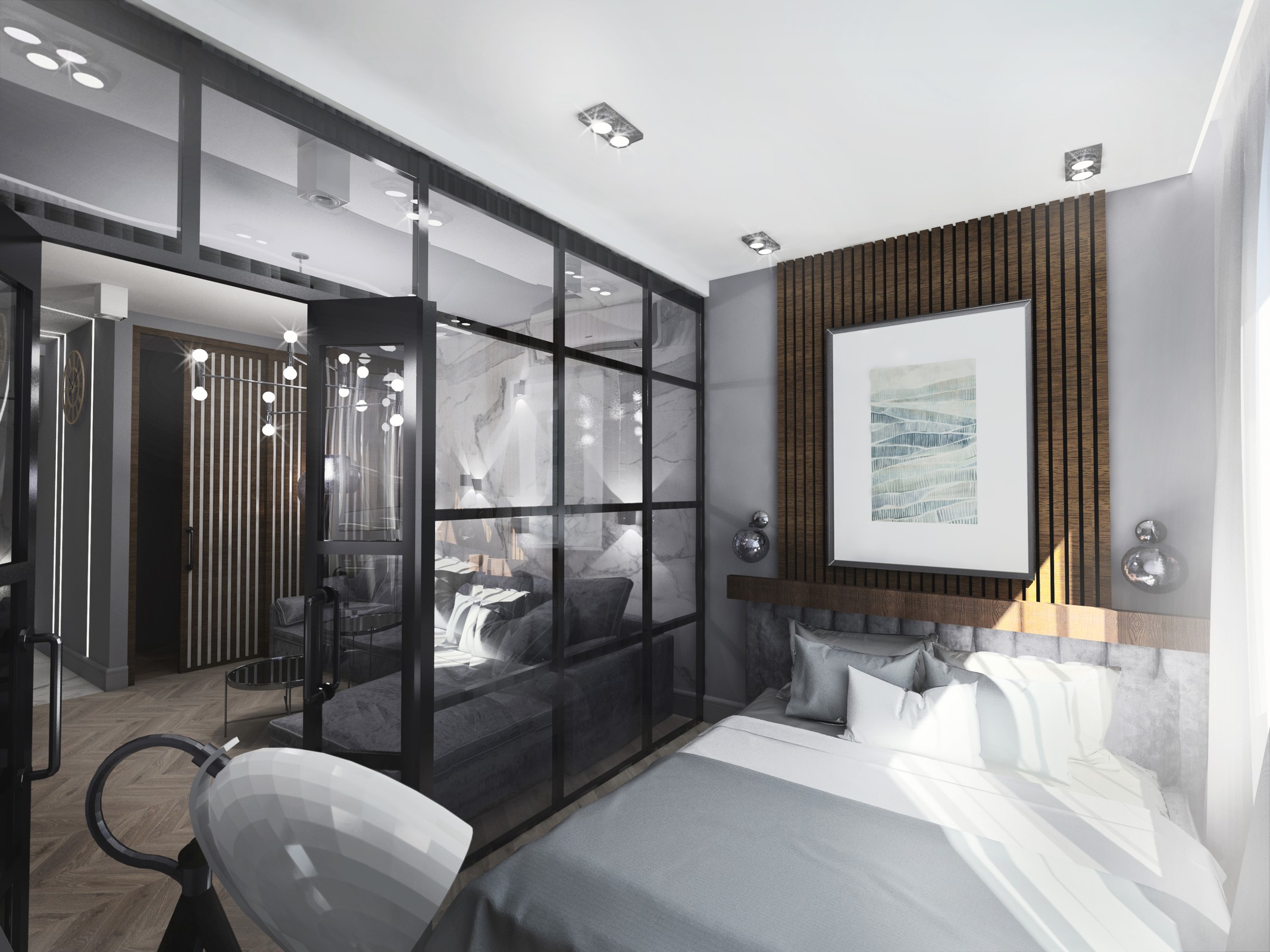 кухня-гостиная в ЖК "Изумрудный город" г.Геленджик