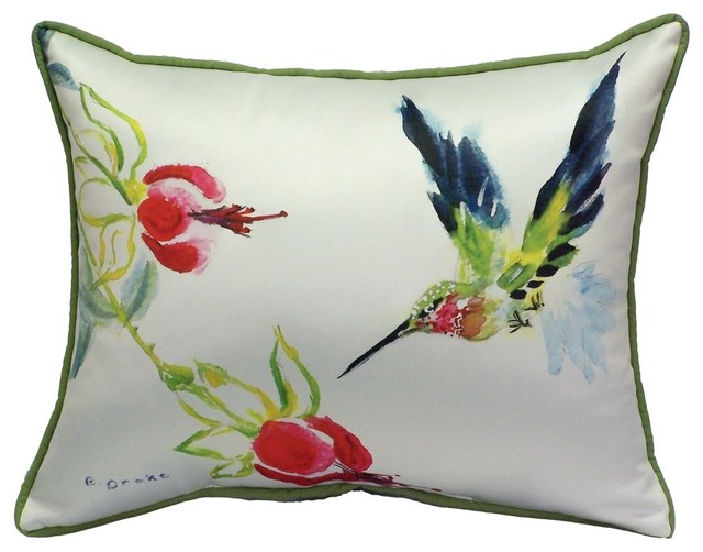 Betsy's Hummingbird Large Indoor/Outdoor Pillow 16x20
