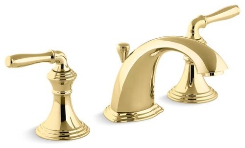 Kohler Devonshire Widespread Bathroom Faucets, Vibrant Polished Brass