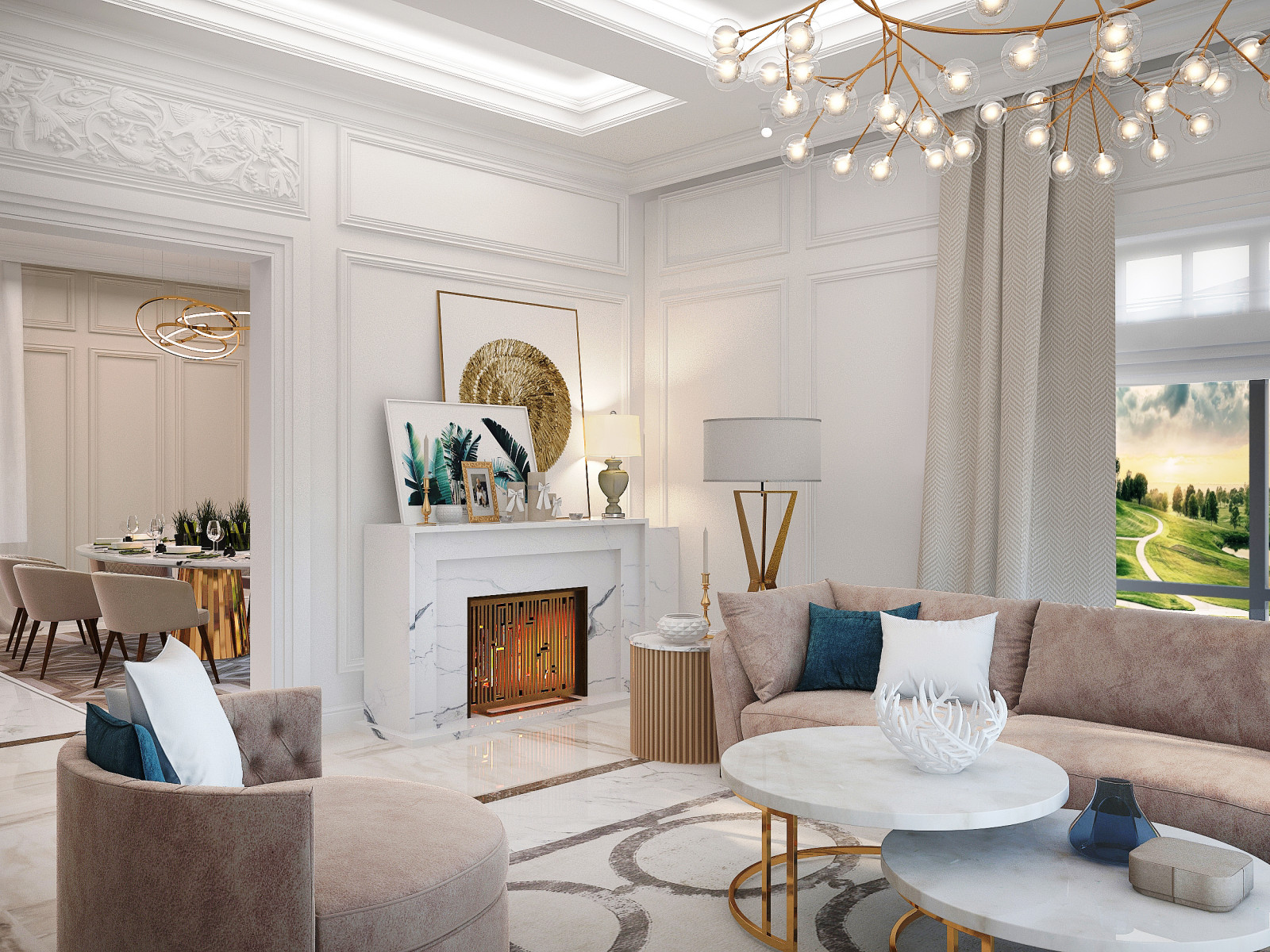 Гостиная для большой семьи