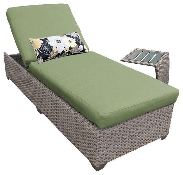 Harmony Chaise Outdoor Wicker Furniture, With Side Table, 2 for 1 Cover