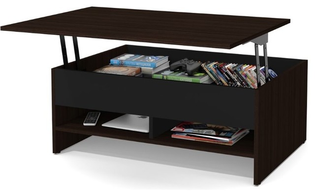 Homesquare Bestar Small E 37 Lift Top Storage Coffee Lift Top Storage Coffee