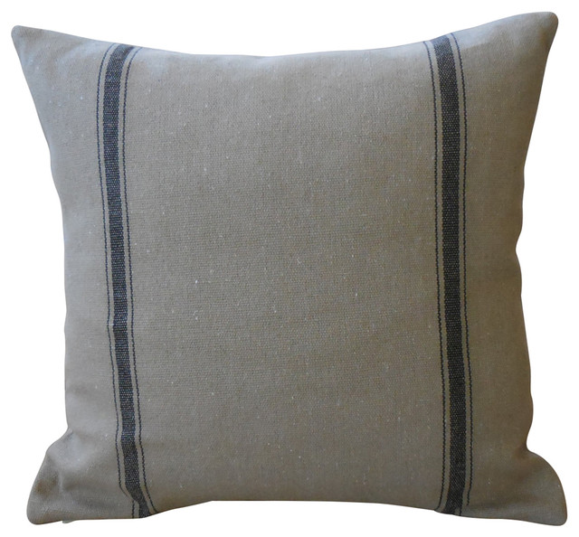 French Grain Sack Pillow 17 X17 Contemporary Decorative