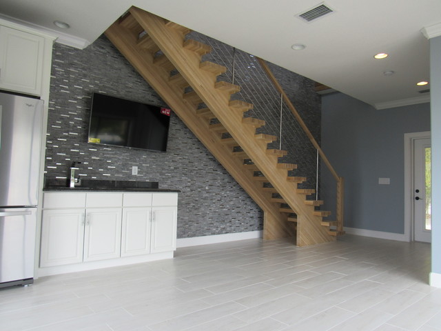 Stainless Cable Rail Project. Melbourne FL contemporary-staircase