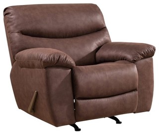 Abbyson Living Tyler Recliner With USB Outlets, Brown