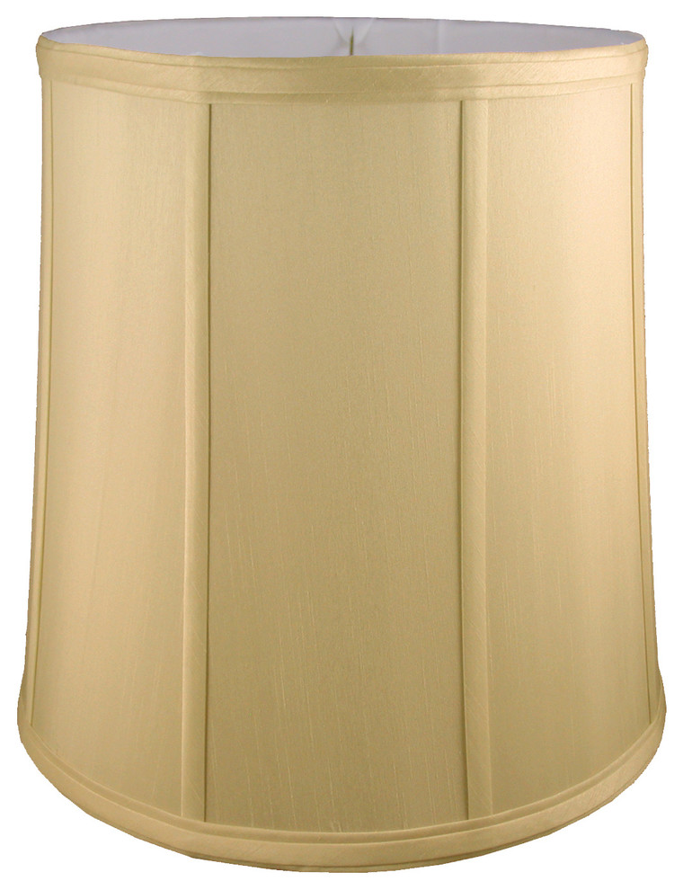 Elmheist Cylinder Faux Silk Lampshade With Harp Fitter, 15"x14"x17" Transitional Lamp Shades
