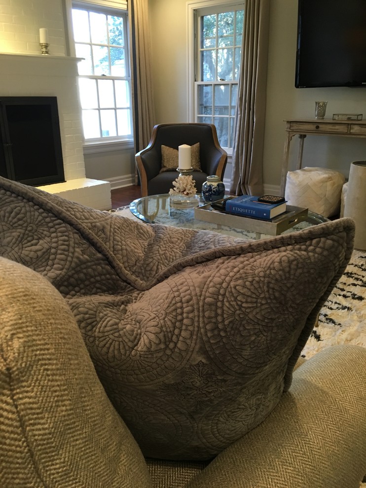 Transitional living room in Oklahoma City.