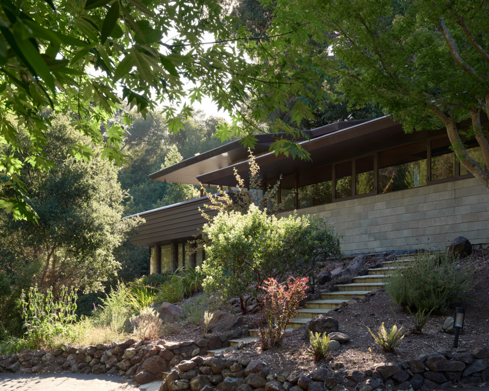 Example of a mid-century modern exterior home design in San Francisco