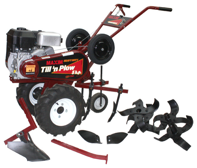 Maxim TP50B Till 'n Plow Tiller With Cultivator Attachment, 5 Hp