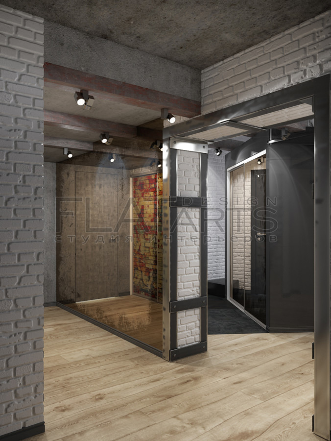 Дизайн двухуровневой квартиры 134 кв.м. в стиле лофт