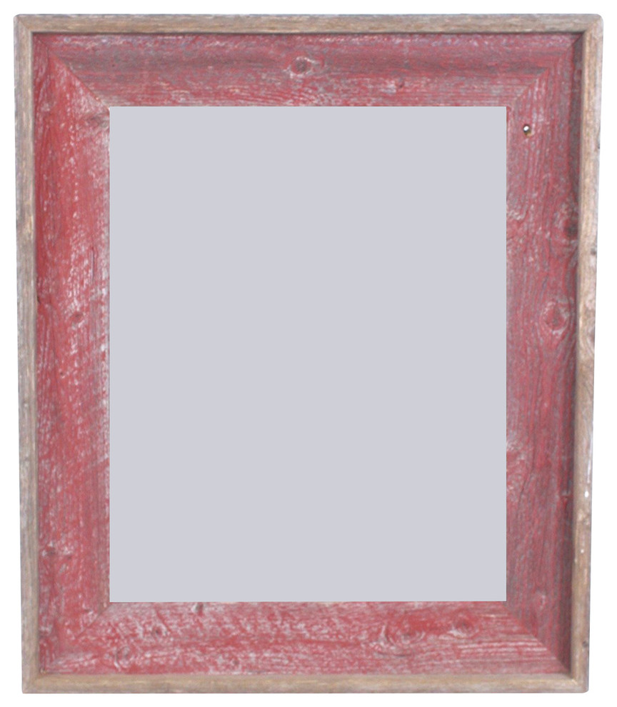 BarnwoodUSA Artisan Picture Frame - 100% Reclaimed Wood, Rustic Red, 8x10