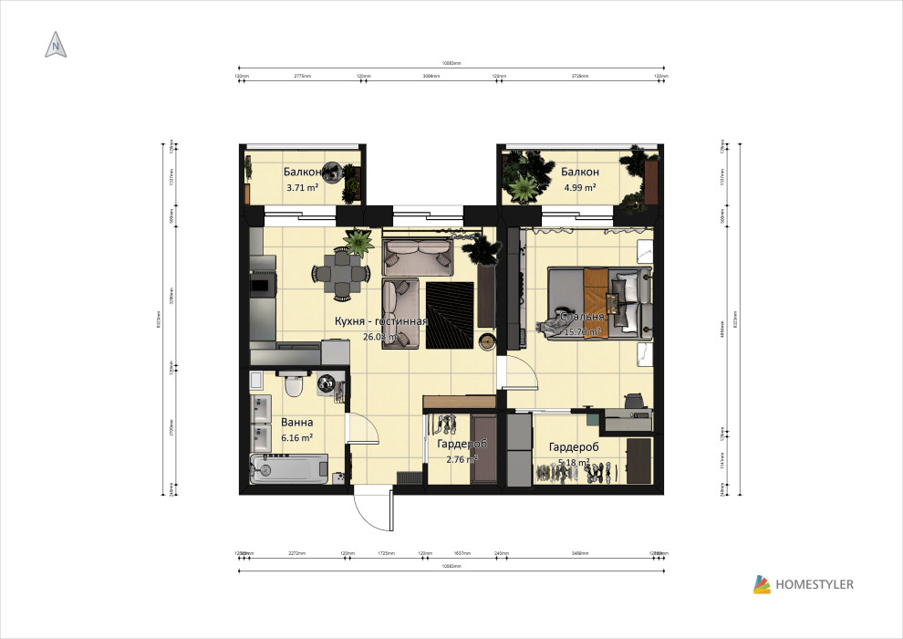 План интерьера помещения
