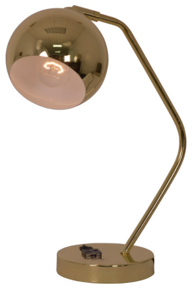 Gumball Task Lamp, Shiny Brass