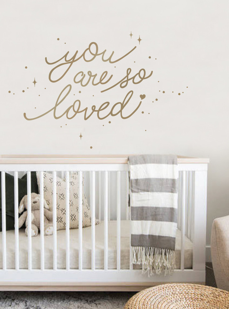You Are So Loved Quote Wall Decal with Diamonds, Dots, and Heart