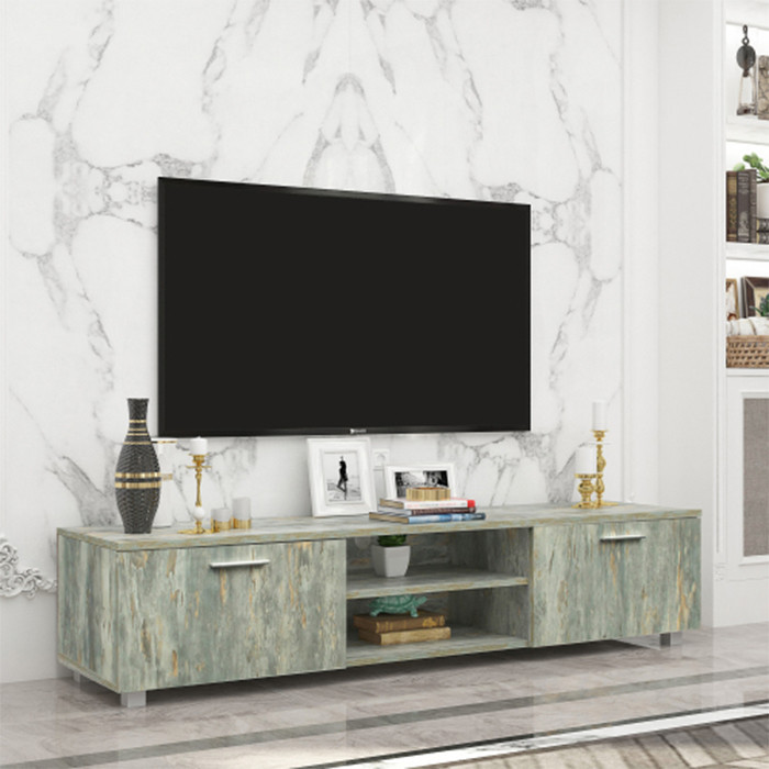 Living room TV benches grey modern tv stand Farmhouse Entertainment Centers And Tv Stands