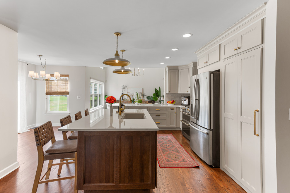 Transitional, Two-Toned Kitchen Remodel - Transitional - Kitchen ...