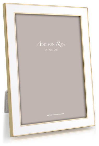 Addison Ross White Gold Plate Enamel Frame, 4x6