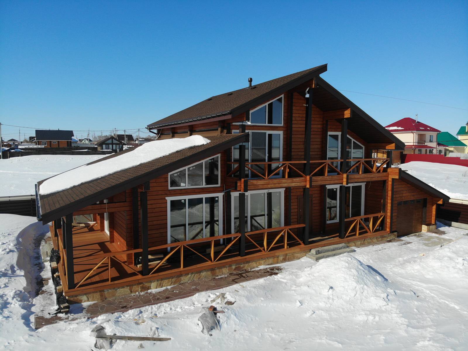 Дом из клееного бруса 300 м2