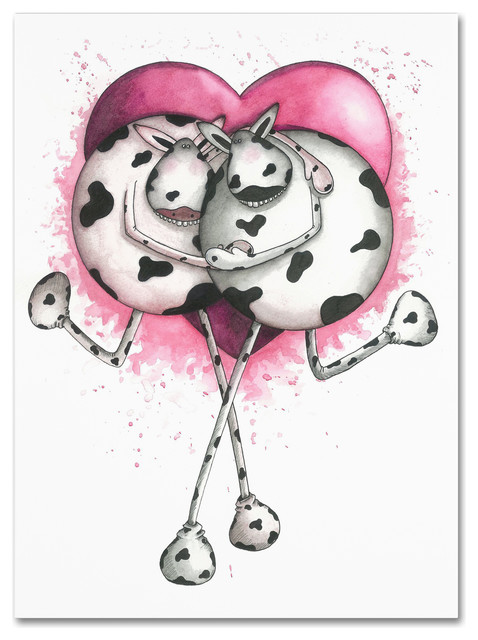 Michelle Campbell 'Udderly In Love' Canvas Art, 14" x 19"