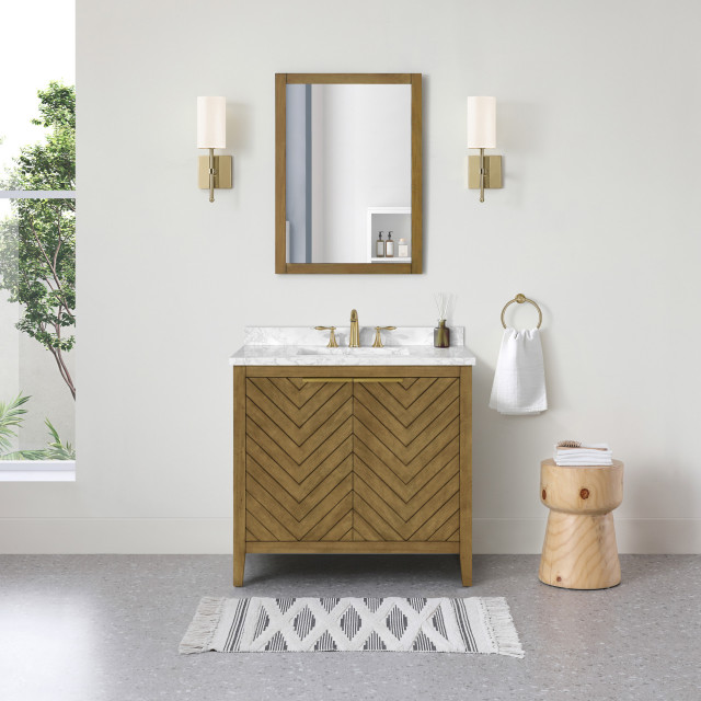 OVE Decors Roselle 36" Single Sink Bathroom Vanity, Almond Latte, 36 in.