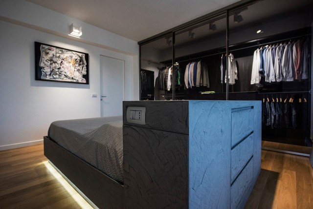 Casa E contemporaneo-dormitorio