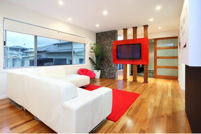 Small Lot Design Wynnum Queensland modern-living-room