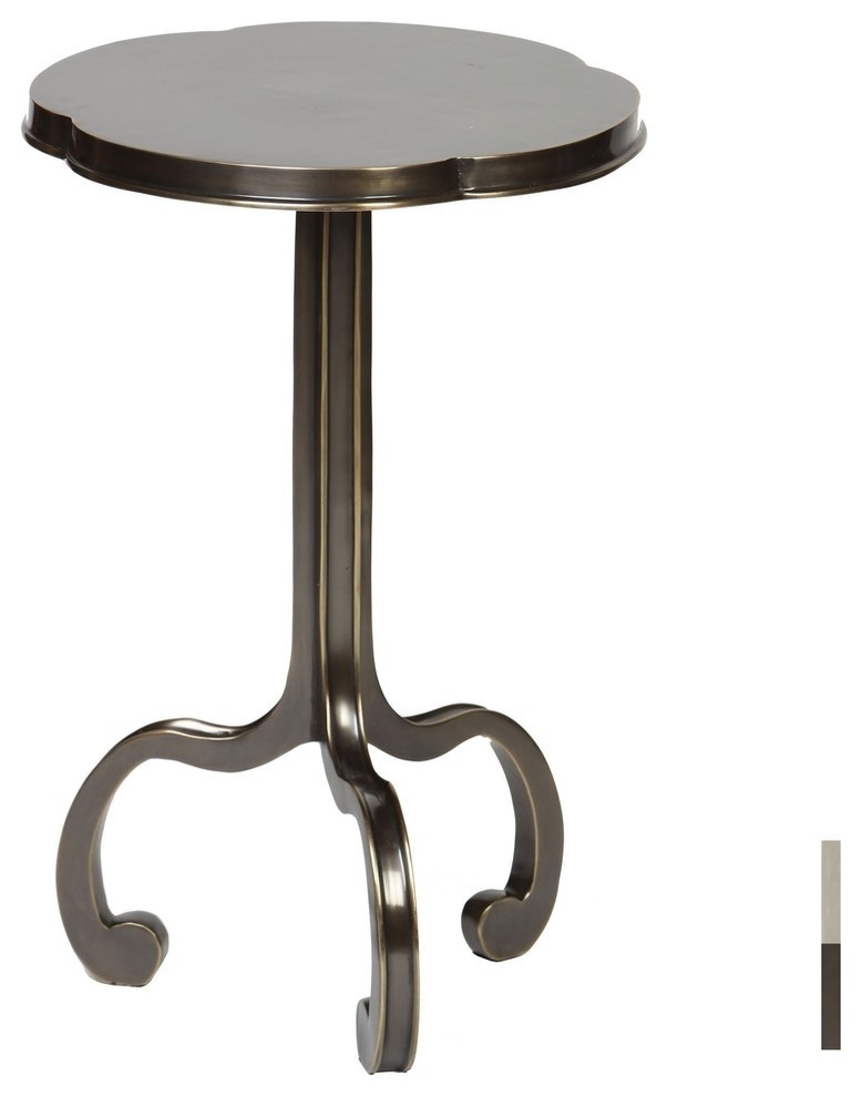 Clover Accent Table, Brass