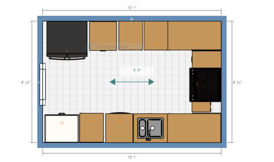 Small, tight, U-shape kitchen layout not many choices--got any ideas?