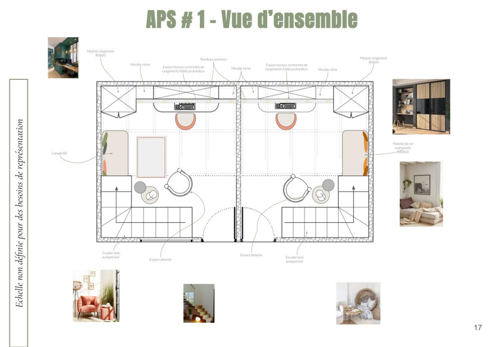 Chambre avec mezzanine