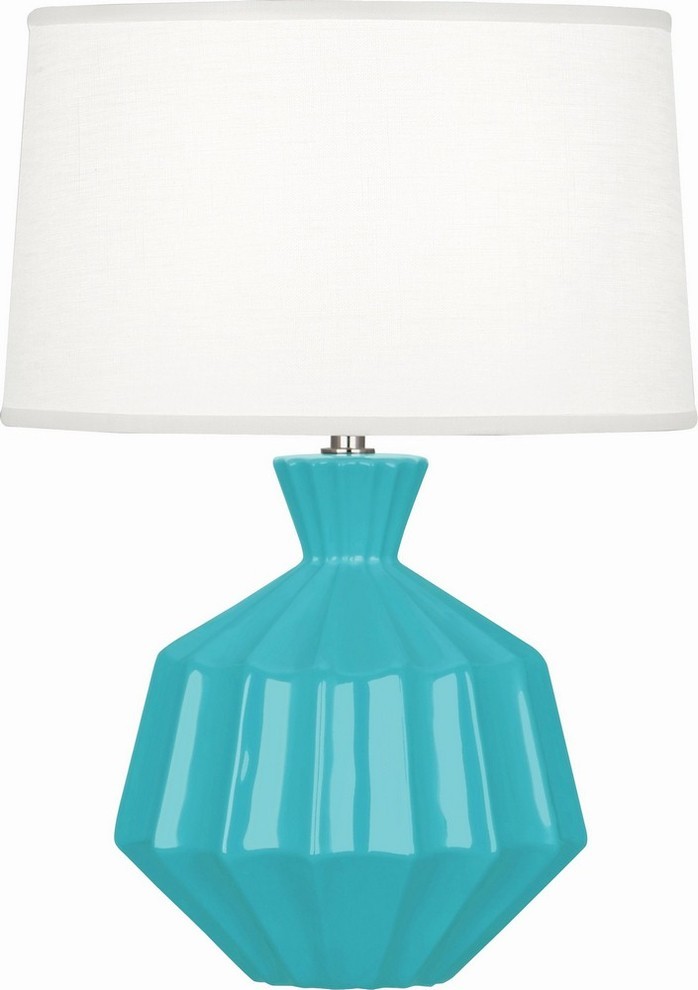Robert Abbey Orion - One Light Table Lamp, Oyster Linen Shade