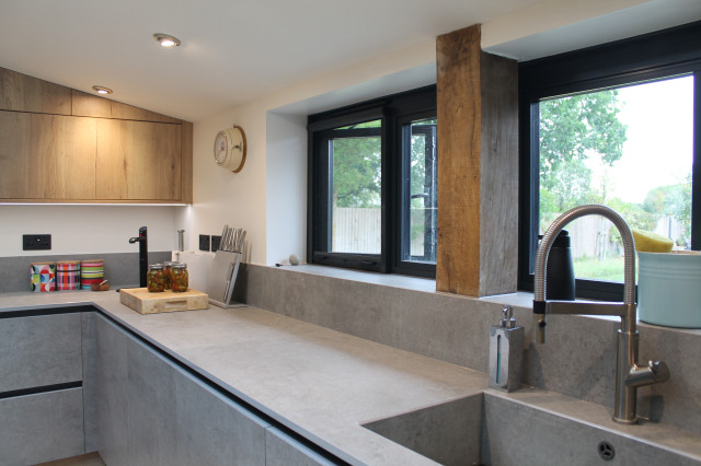 Dekton Clad Kitchen, Coddenham industrial-kitchen
