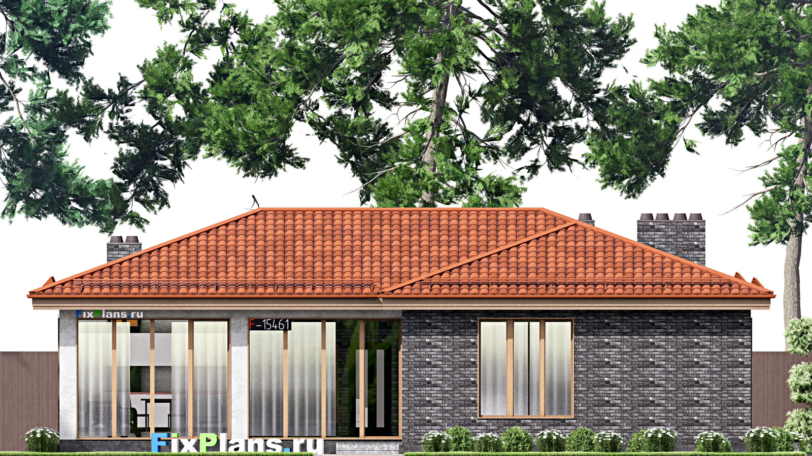 Проект одноэтажного дома 16х11м S124м2 F-15461