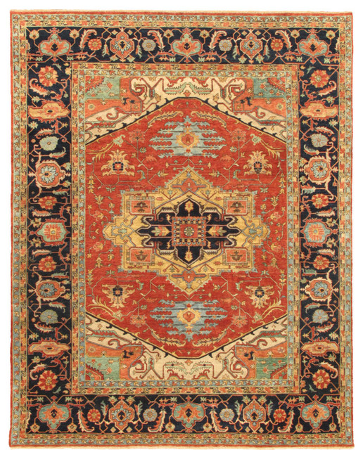 Pasargad Serapi Collection Hand-Knotted Lamb's Wool Area Rug, 6'x12'