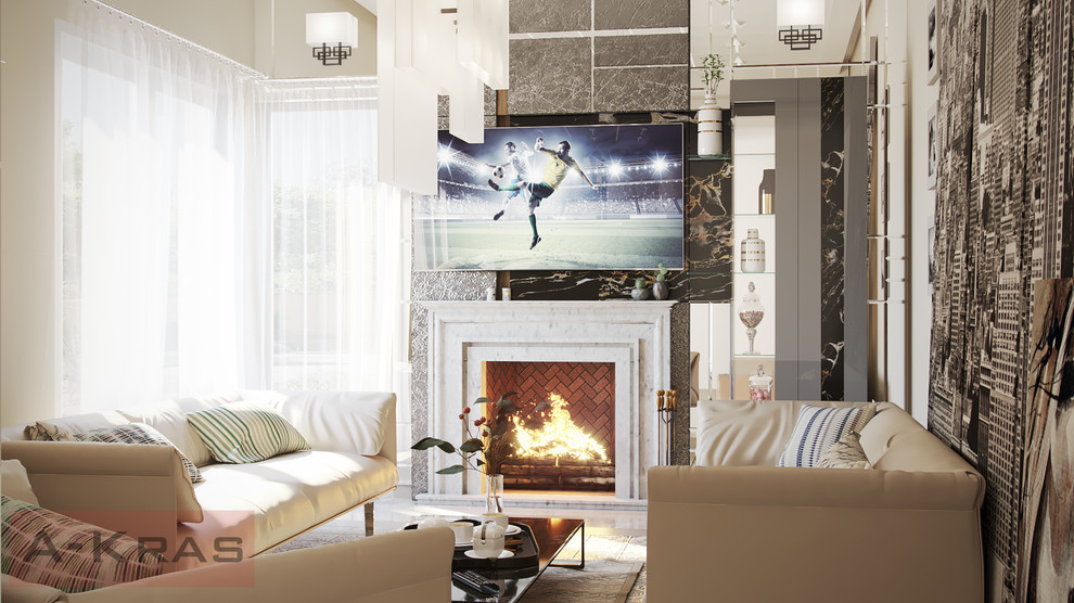 Израиль каминная комната визуализация