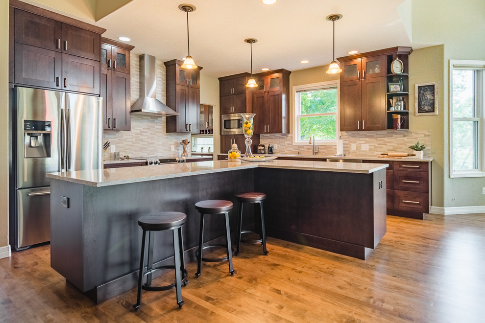 Transitional kitchen photo in Denver