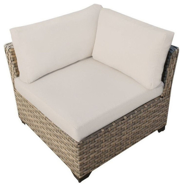 Tk Classics Monterey Outdoor Wicker Corner Chairs Sesame Set Of 2 Tk Classics Monterey Outdoor Wicker Corner Chairs Beige Set Of 2