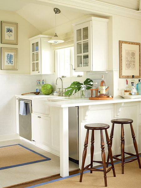 Small Beige Clean Kitchen - MyHomeIdeas.com 