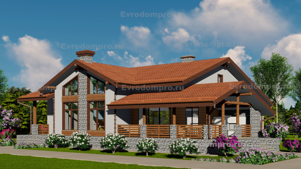 Проект дома в стиле Шале на Ясной поляне Y-17.