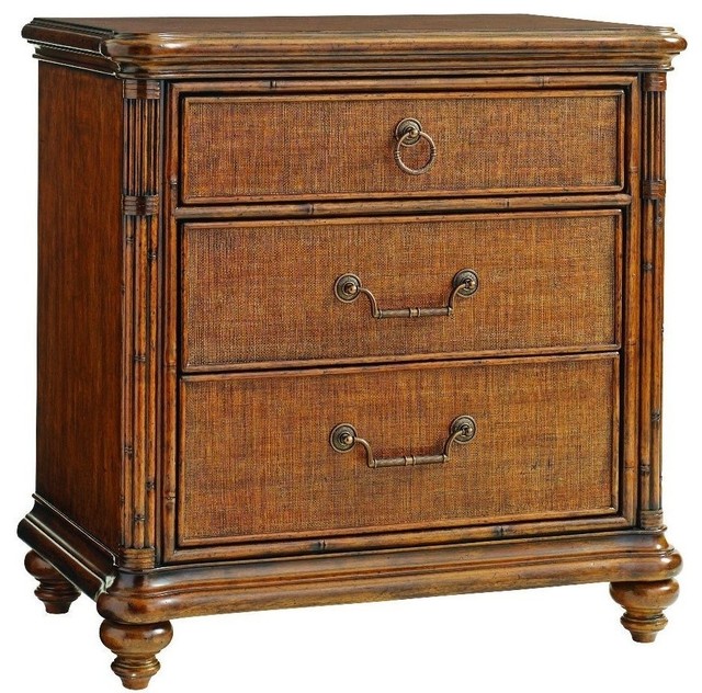 Tommy Bahama Bali Hai Sojourn 3 Drawer Nightstand Warm Brown Tommy Bahama Bali Hai Sojourn 3 Drawer Nightstand Warm Brown