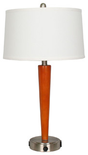 Fangio Lighting 27.5" Tech Table Lamp With USB Outlet