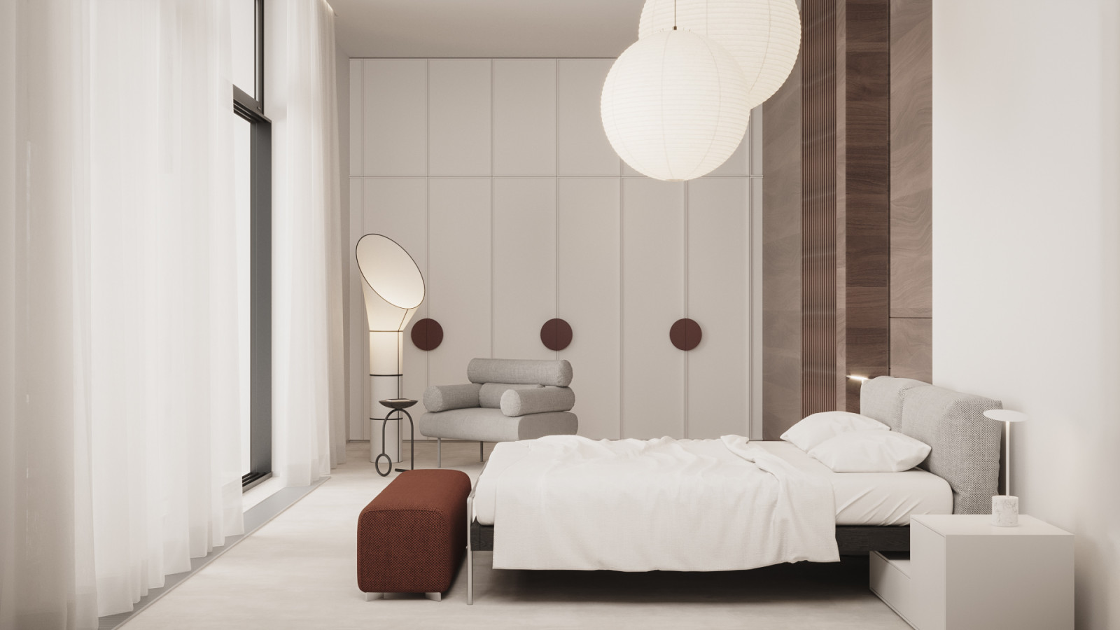 The Whale – Minimalist modern bedroom