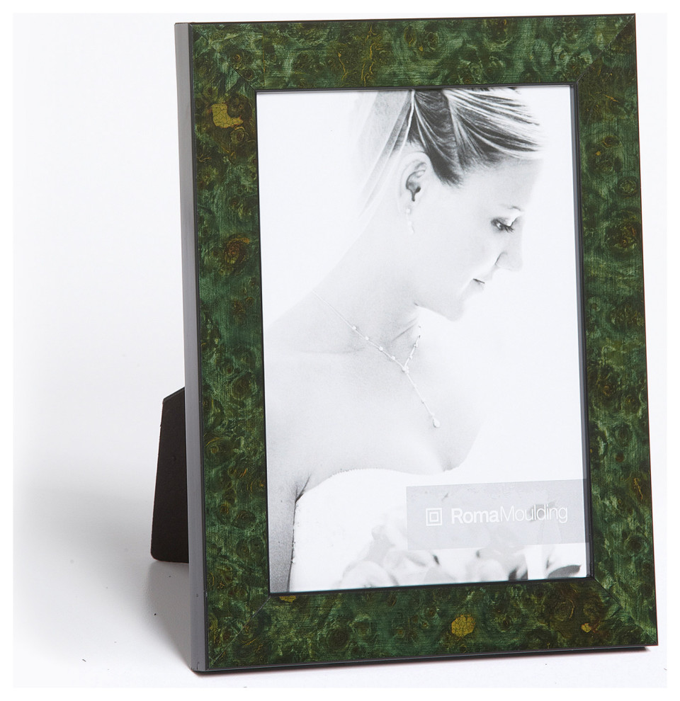 5" x 5" Ivy Green 1" Burlwood Wood Picture Frame