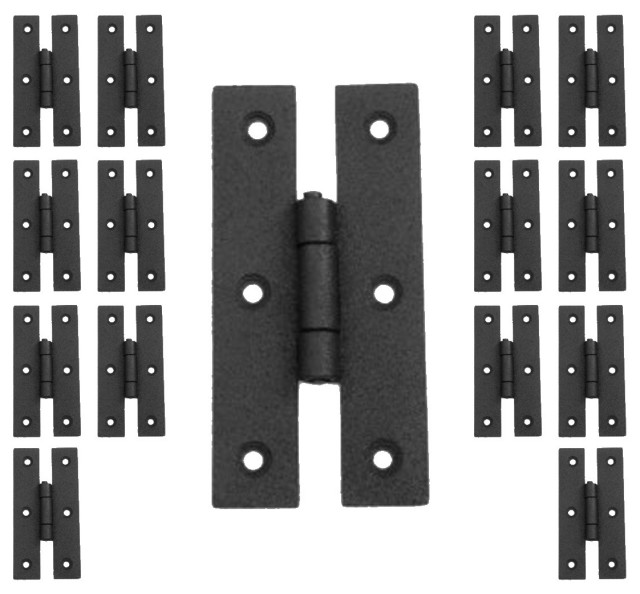 Hinge Black Wrought Iron Hinge H Flush 3'' H Pack of 15