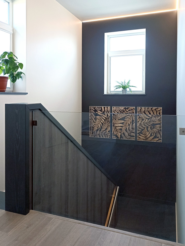 Декор на лестницу: триптих «Папоротник»