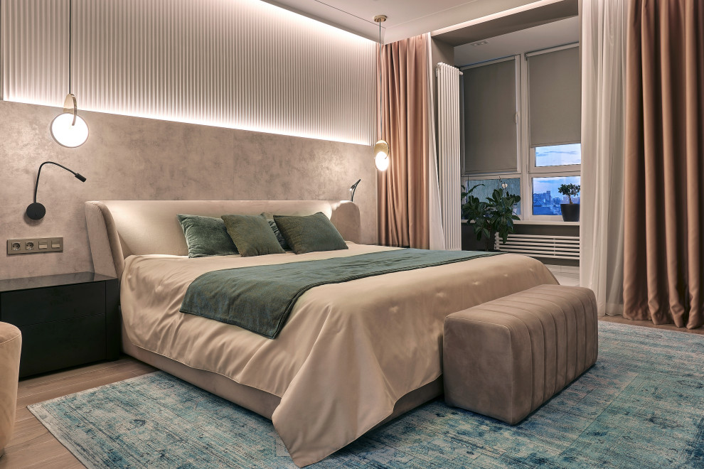 Спальня-гардеробная 32 кв.м. 2022 г. Фото.