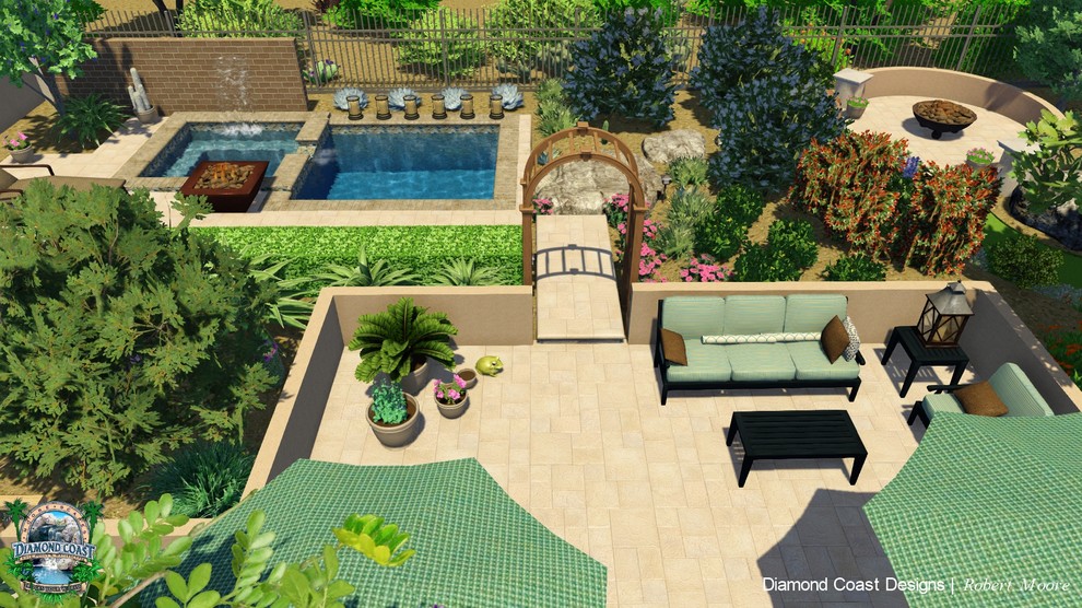 Patio leads to Spa / Cooling Pool and Fire Pit