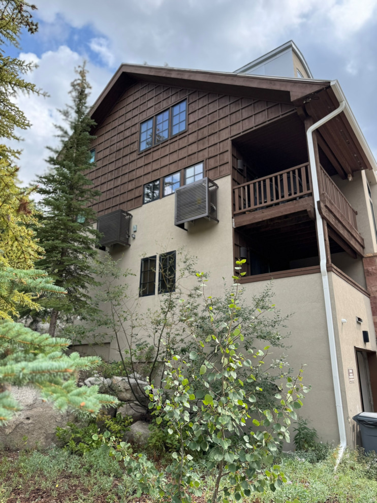Solitude Ski Townhome exterior condenser units for 7 mini split locations inside